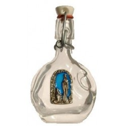 Bouteille BASQUAISE d'eau de Lourdes﻿﻿ avec médaille bleu