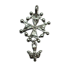 Silver cut pendant "Holy Spirit Cross"
